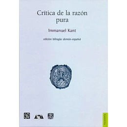 Critica De La Razon Pura (Edicion Bilingue Aleman-español)