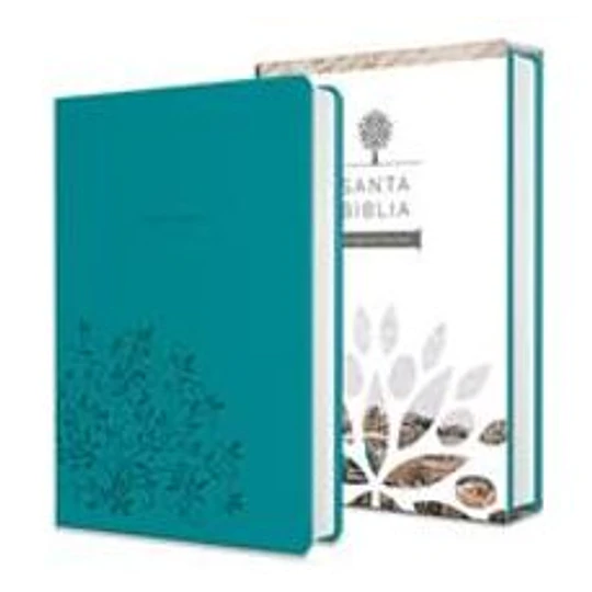 Santa Biblia Simil Piel Azul
