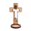 Cruz Jesús niño portavela madera