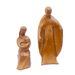 Figura Sagrada Familia yeso 2 piezas