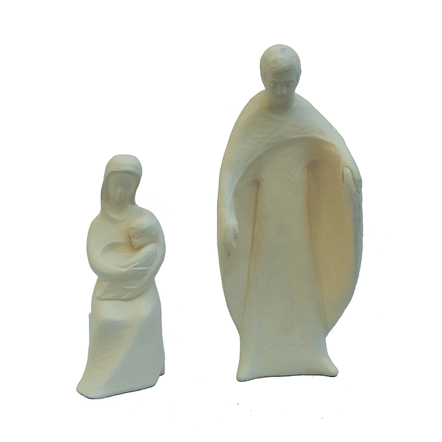 Figura Sagrada Familia yeso 2 piezas