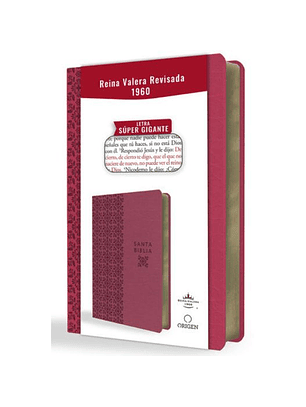 Biblia Reina Valera Revisada 1960 Letra Super Gigante Simil Piel Fucsia