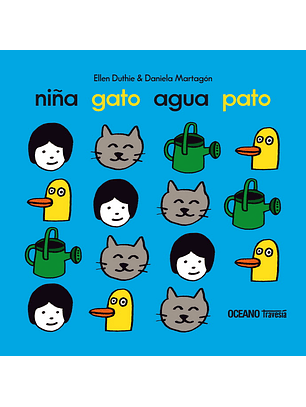 Niña Gato Agua Pato