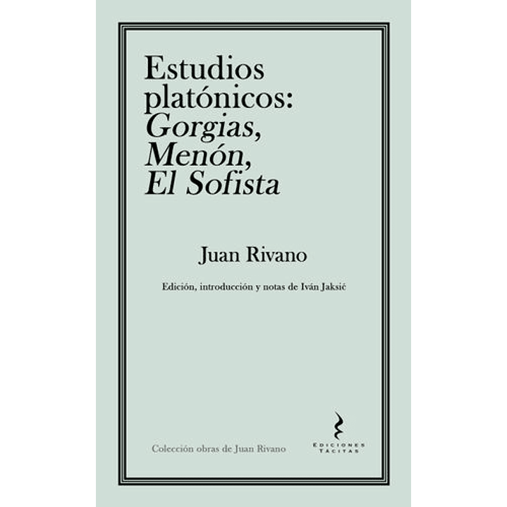 Estudios Platonicos Gorgias Menon El Sofista 1