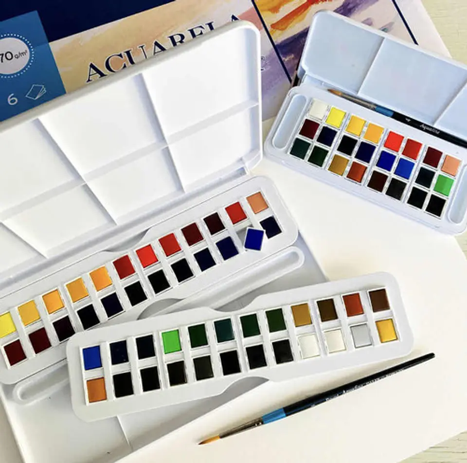 Acuarela En Pastillas 48 Colores Aquafine Daler Rowney 5