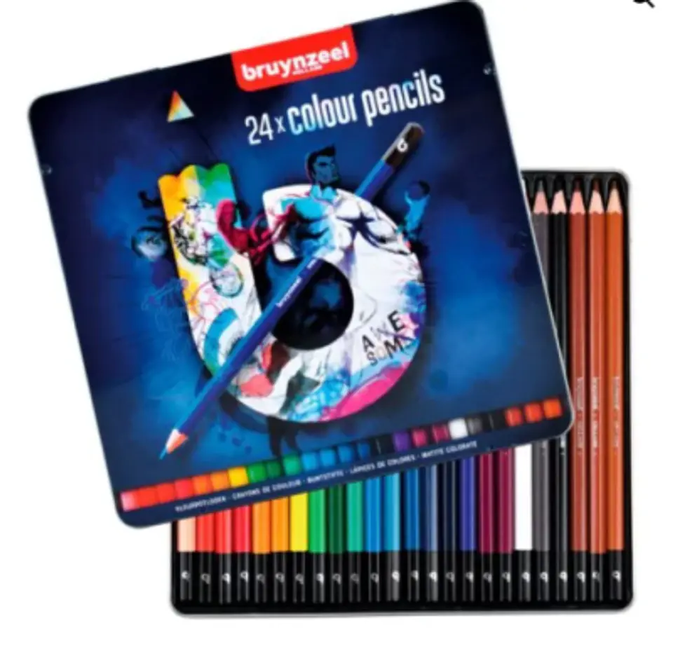 Bruynzeel Set 24 Lápices de Colores Caja Metalica 1