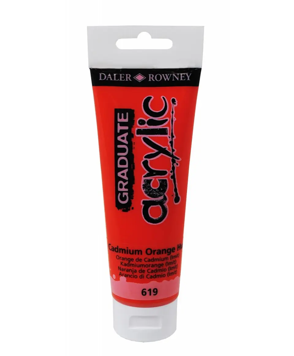 Acrílicos graduados Daler-Rowney - Tono naranja cadmio, tubo de 120 ml 2