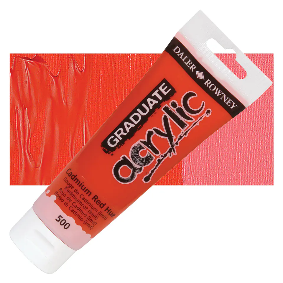 Acrílico Tono rojo cadmio, tubo de 120 ml Daler-Rowney  1