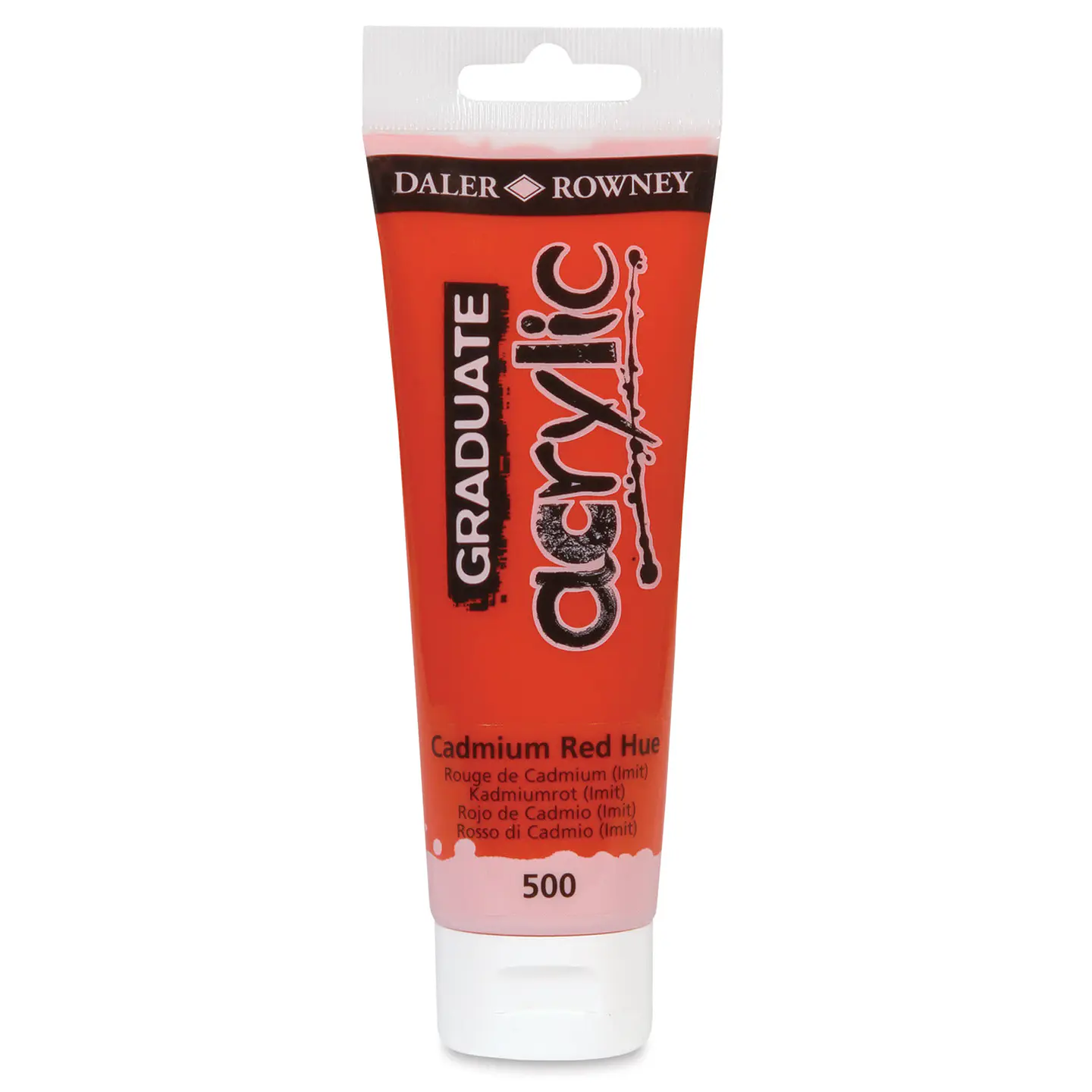 Acrílico Tono rojo cadmio, tubo de 120 ml Daler-Rowney  2