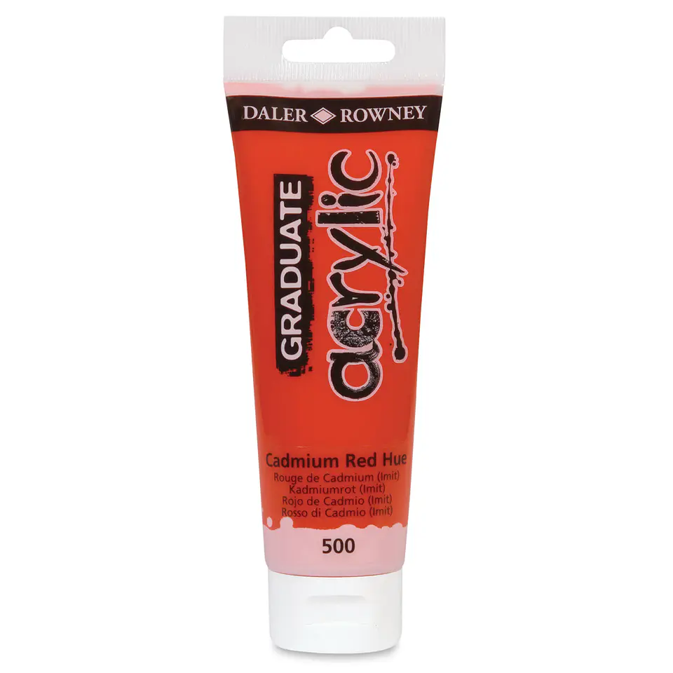 Acrílico Tono rojo cadmio, tubo de 120 ml Daler-Rowney  2