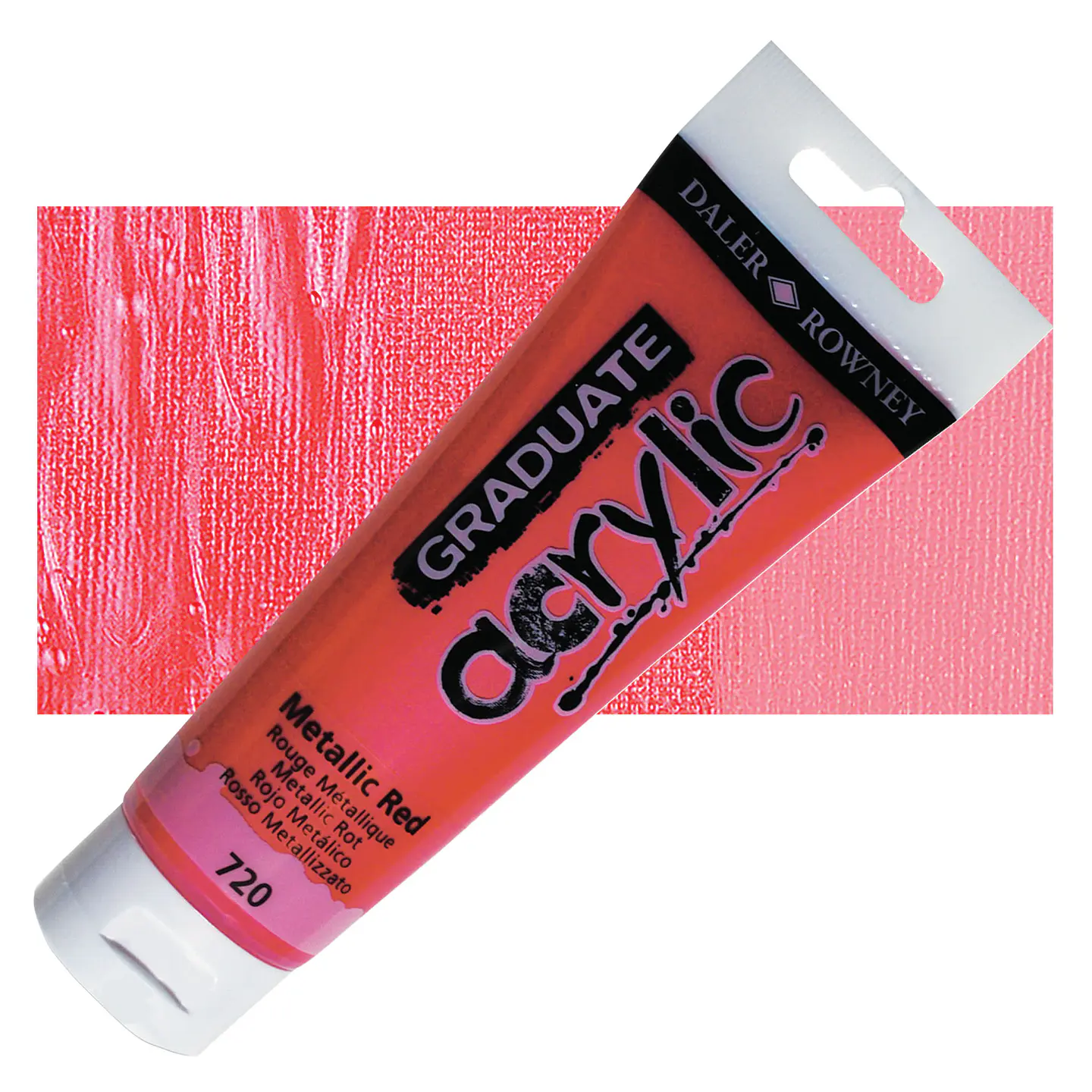 Acrílicos Rojo metálico, tubo de 120 ml Daler-Rowney 1