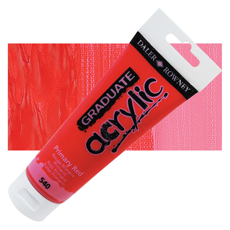 Acrílicos Rojo primario, tubo de 120 ml Daler-Rowney 1