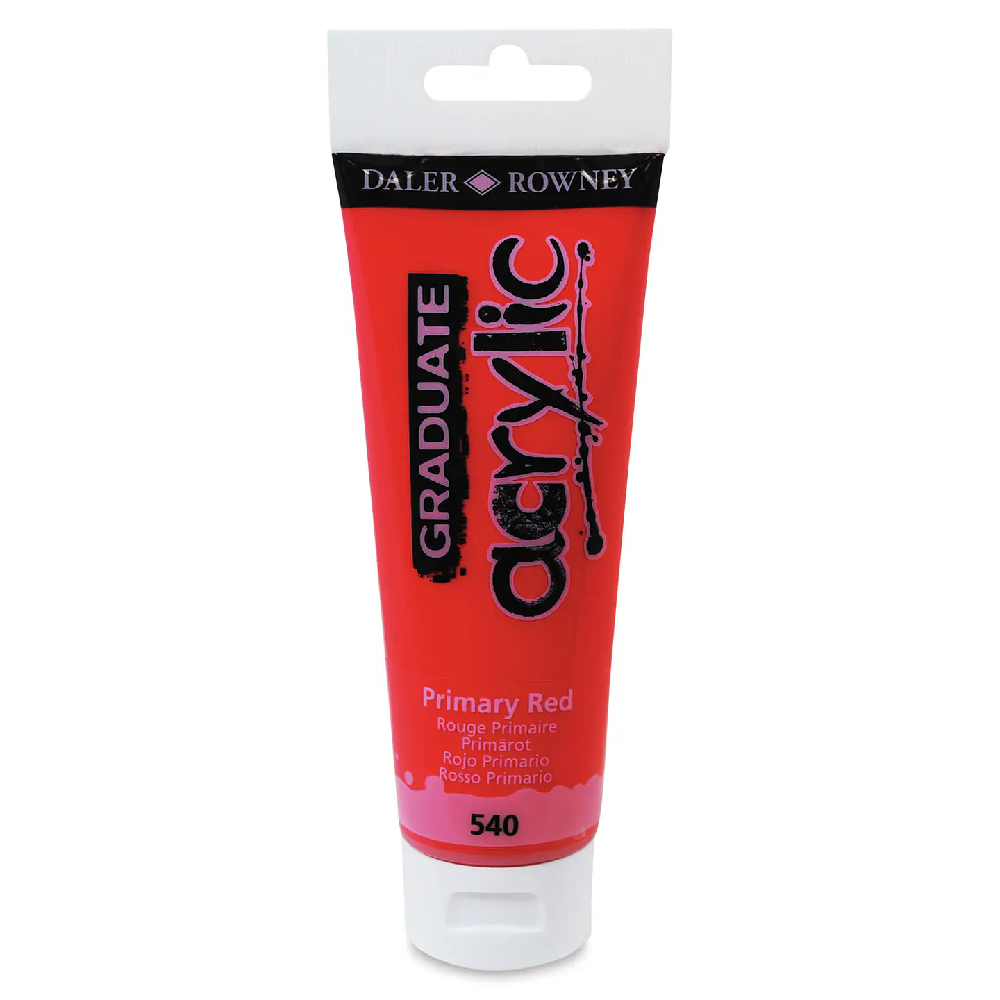 Acrílicos Rojo primario, tubo de 120 ml Daler-Rowney 2