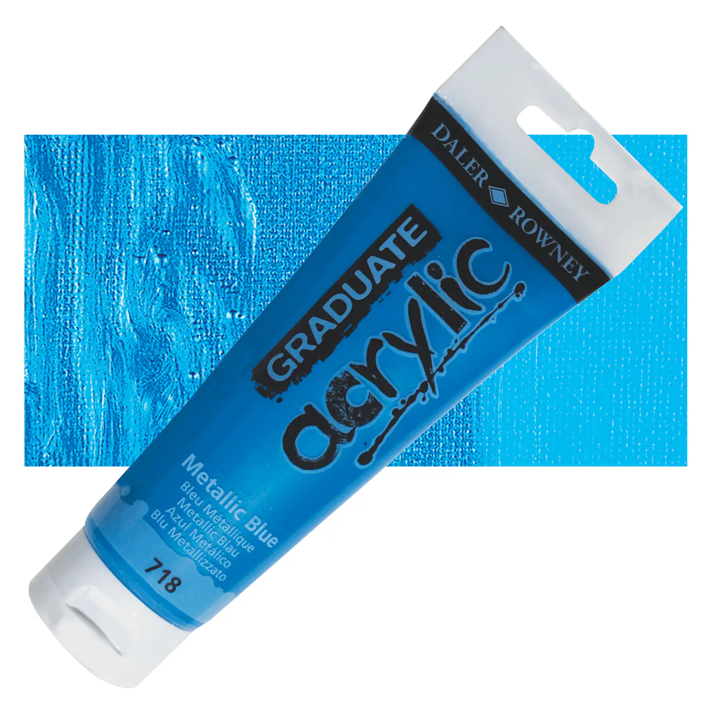 Acrílico Azul metálico, tubo de 120 ml  Daler-Rowney  1