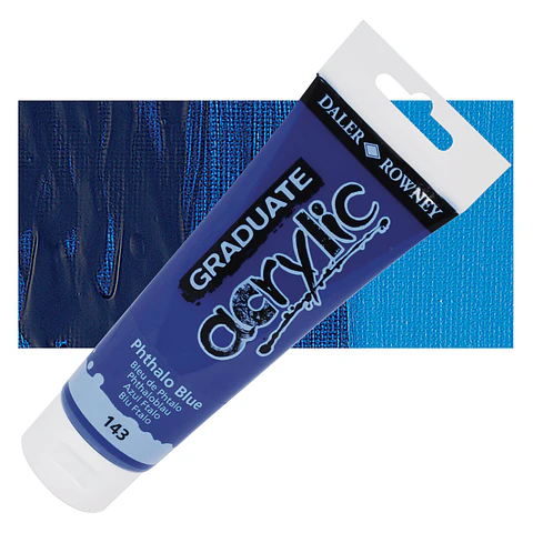 Acrílico Daler-Rowney - Azul Phthalo, tubo de 120 ml