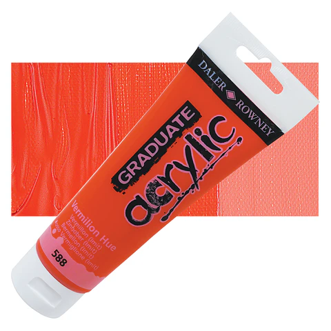 Acrílico Tono bermellón, tubo de 120 ml Daler-Rowney 