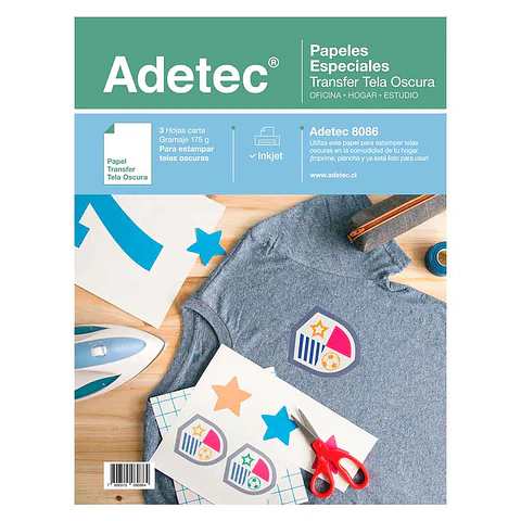 Papel Transfer para telas oscuras Adetec 