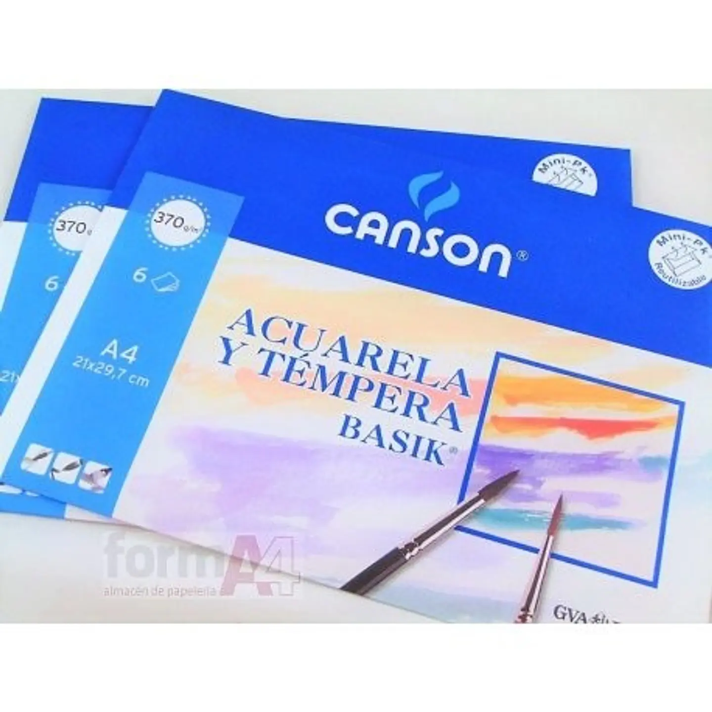 Canson 370gr Acuarela y tempera A4 2