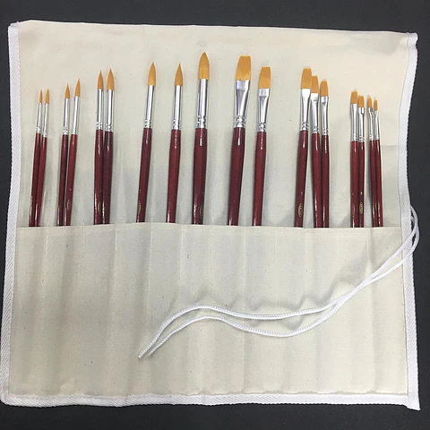 Estuche Tela 18 Pinceles Sintético Artel