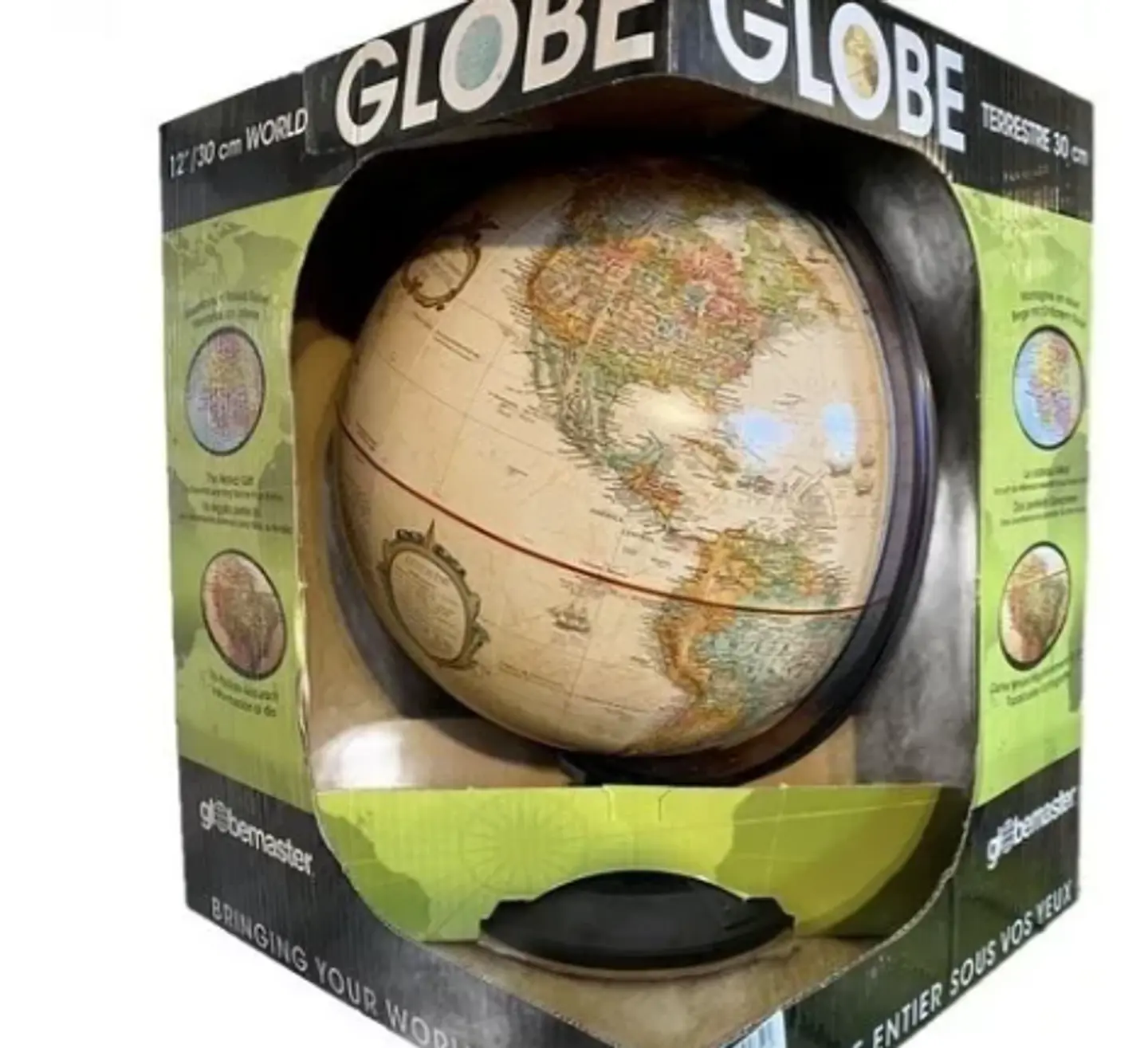 Globo Terraqueo Sepia 30 Cm con relieve 3