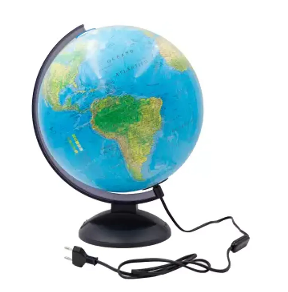 Globo Terraqueo con Luz Azul 30 Cm 2