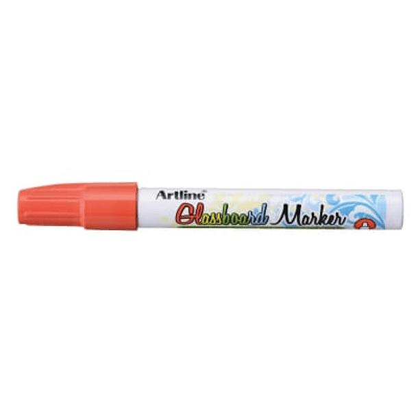 Marcador Artline Glassboard Marker Naranja Tiza liquida