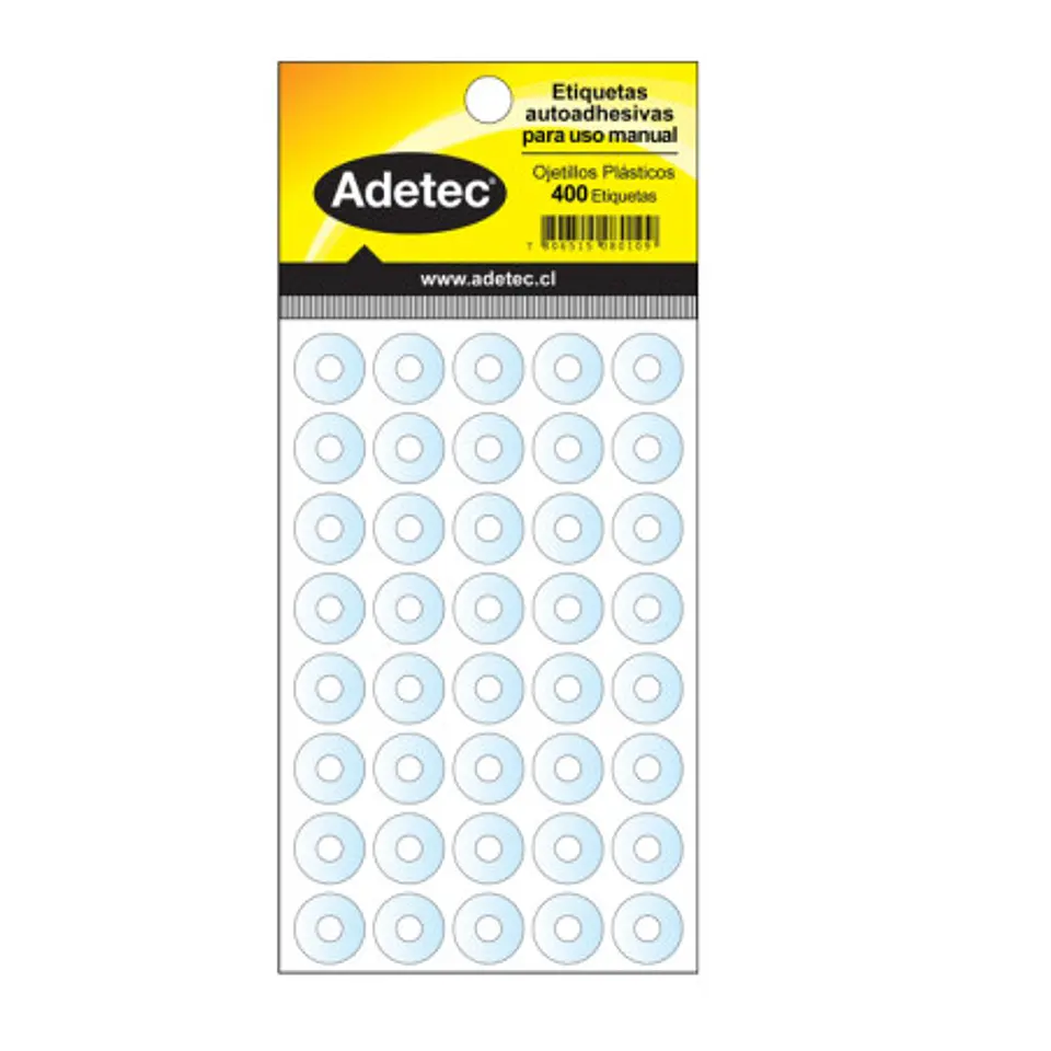 OJETILLO PLASTICO TRASPARENTE ADETEC 400 UND 1