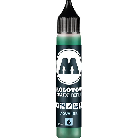 MOLOTOW GRAFX AQUA INK 30ML Recambio Verde Oscuro