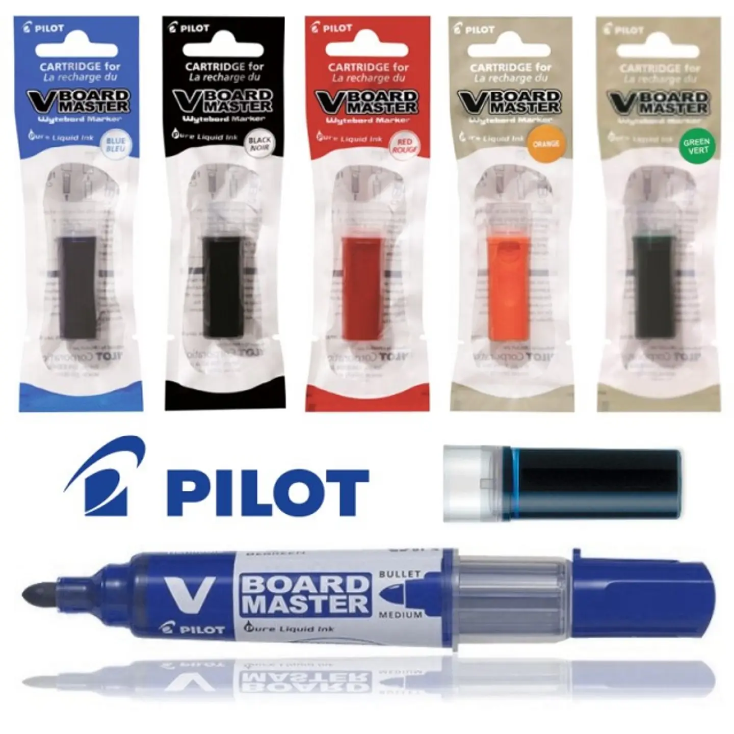 Cartucho Recarga Plumones Pilot Vboard 2