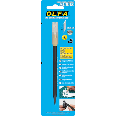 CUCHILLO TIPO LAPIZ AK-5 P 30° CON 5 REPUESTOS OLFA
