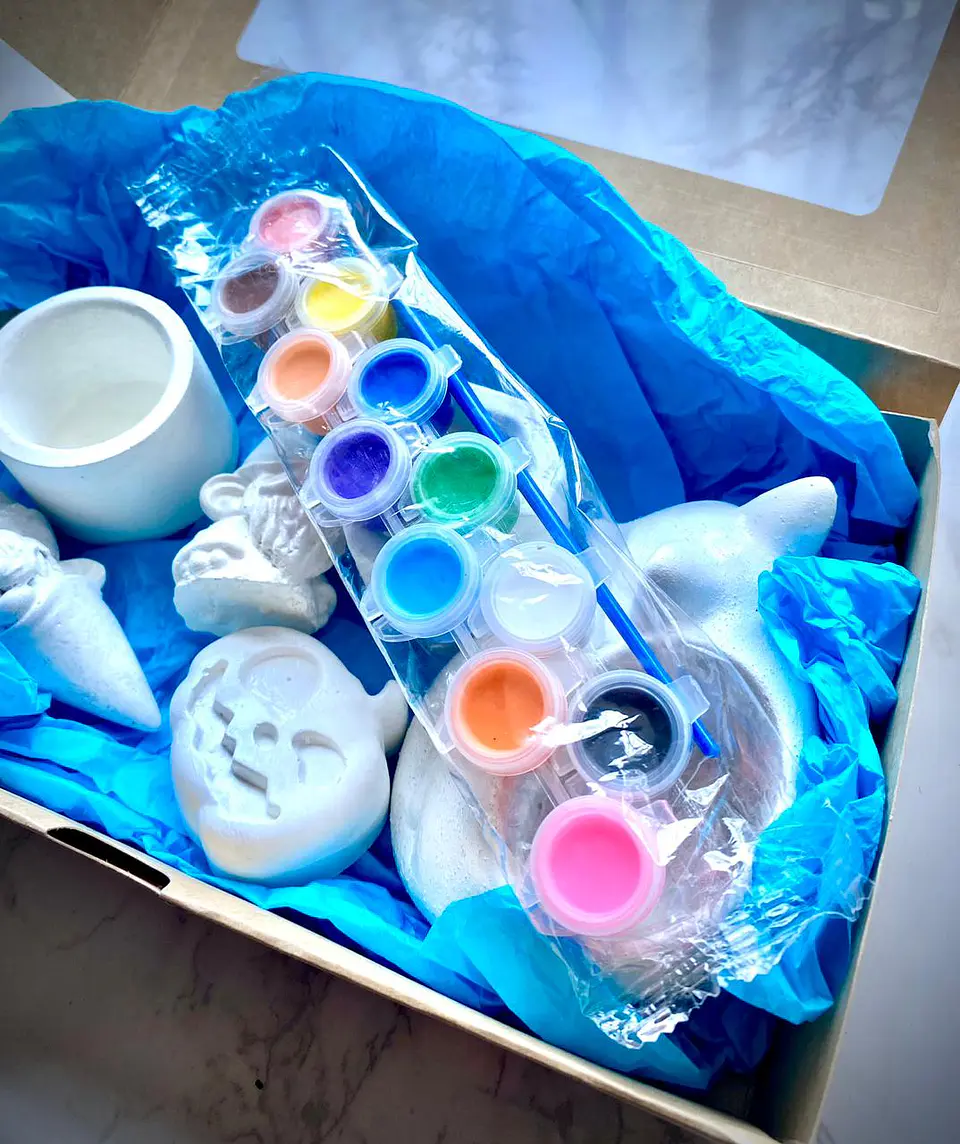 Set de arte yeso 6pcs + Pintura 1