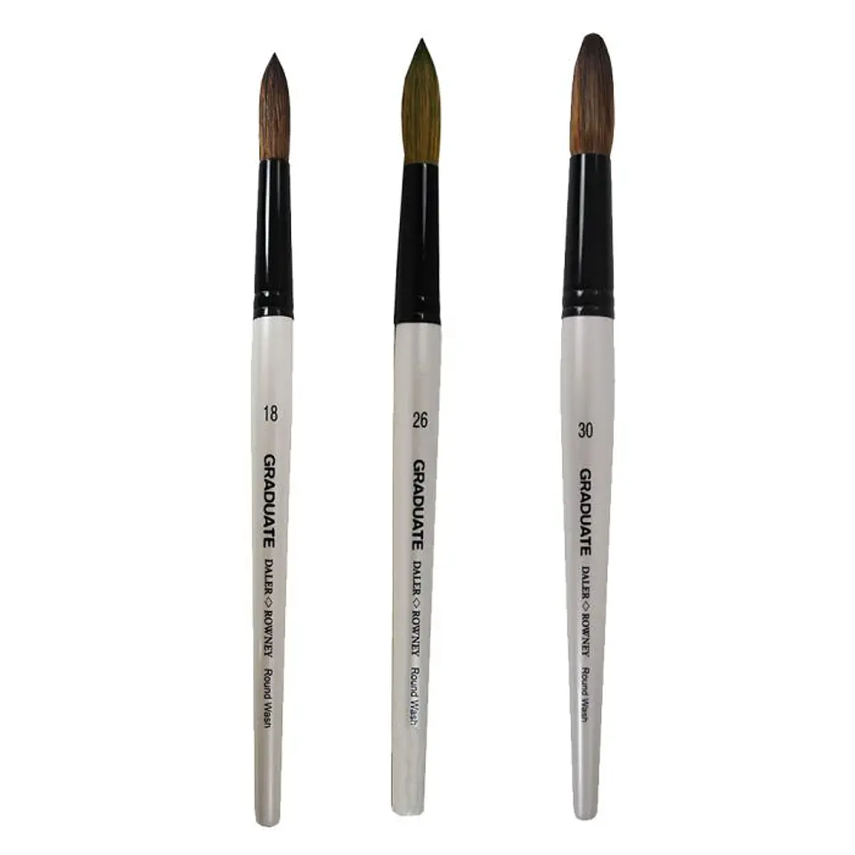 Daler Rowney Graduate - Pinceles Round Wash Pony - Sintético 1