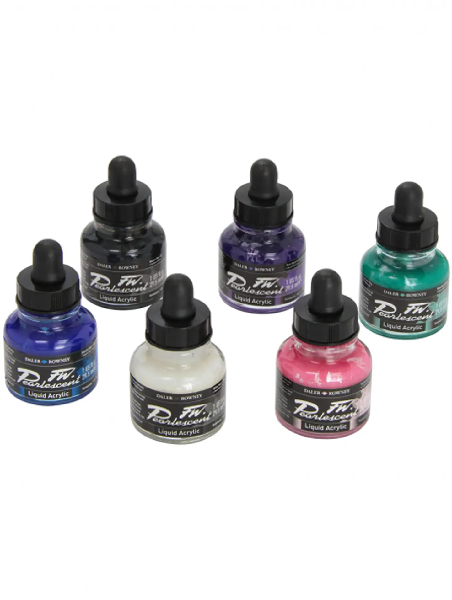 Tinta Acrílica Daler Rowney FW Set 6 Efecto Perlescente 25,9ml 3