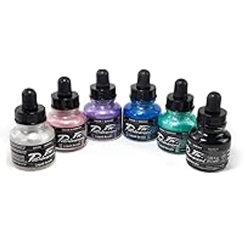 Tinta Acrílica Daler Rowney FW Set 6 Efecto Perlescente 25,9ml 4