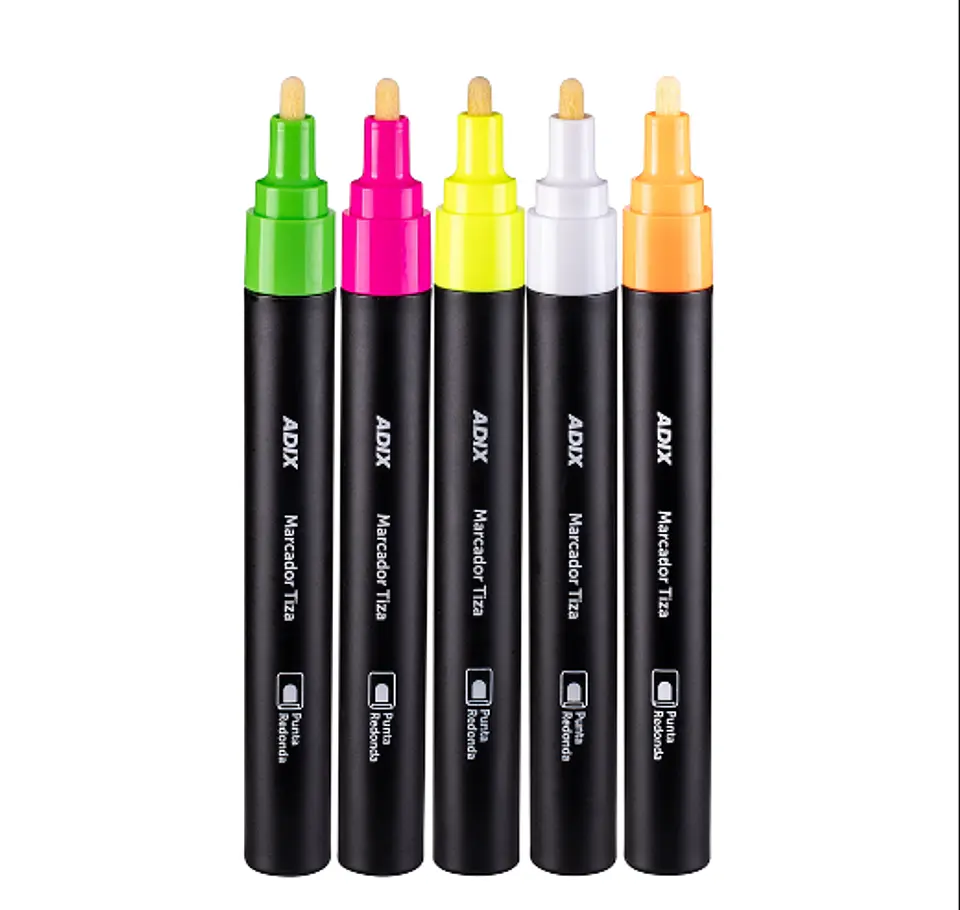 Marcador Tiza Fluorescente 5 un. 2