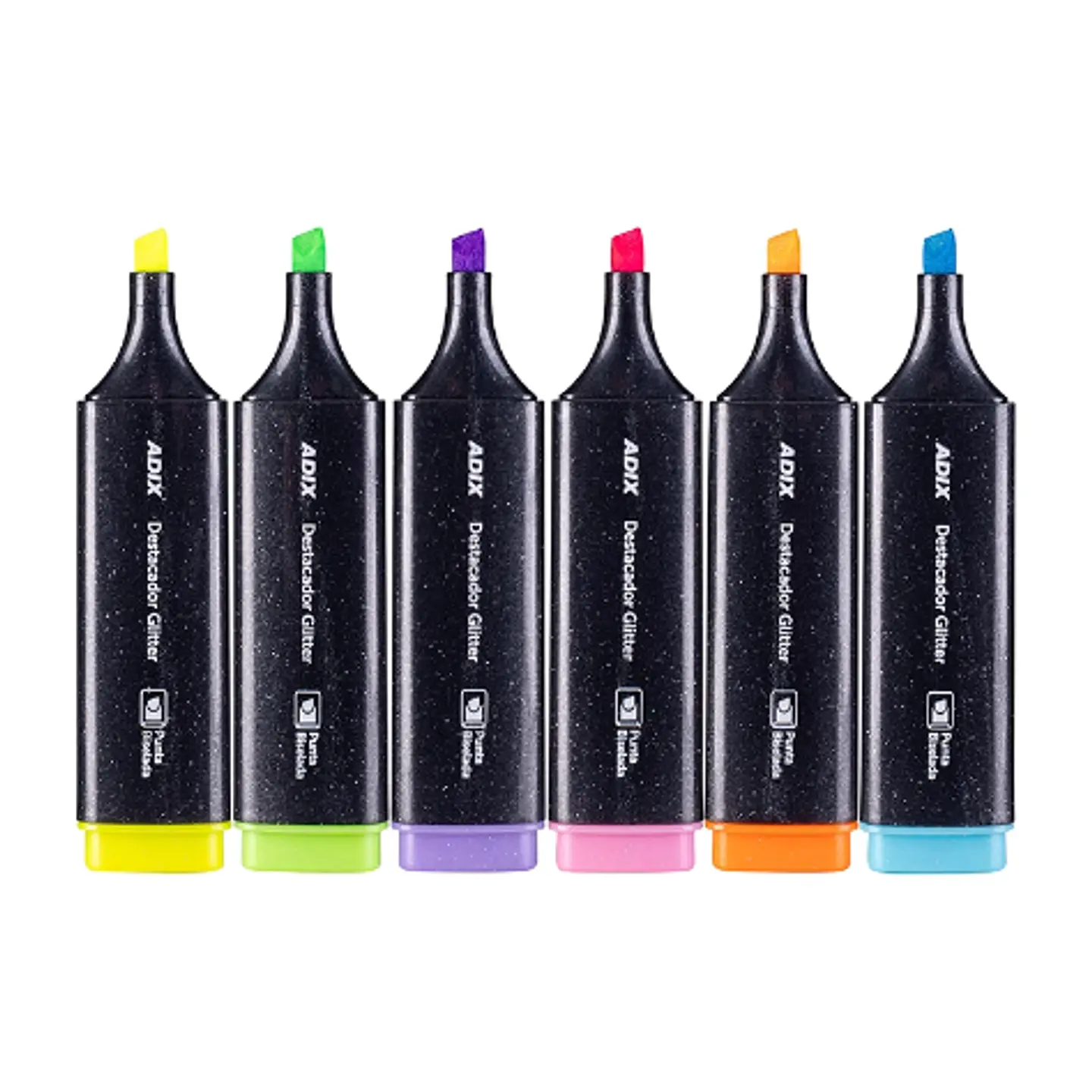 Destacador Glitter 6 Colores 3