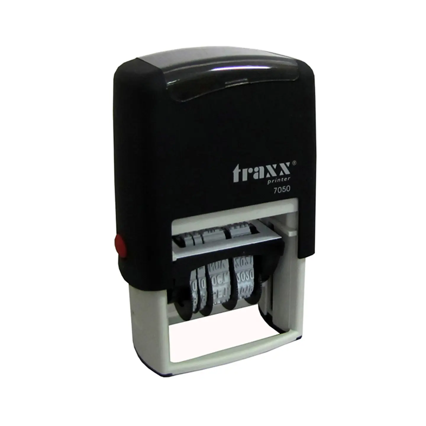 TIMBRE AUTOMATICO TRAXX CON FECHADOR ( 7050 ) 26 x 42 mm NEGRO 1