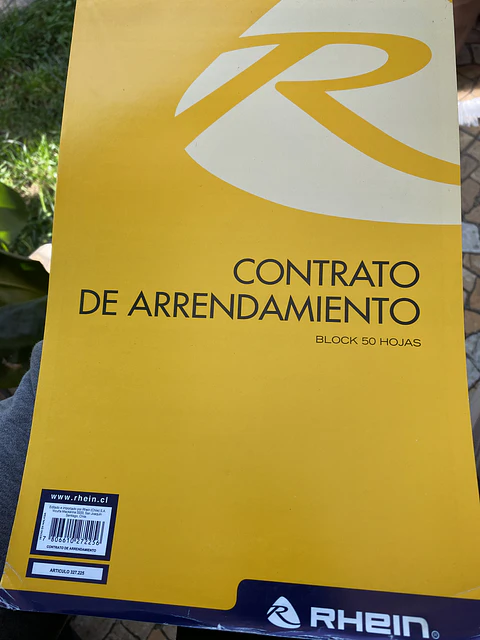 hoja contrato de arrendamiento