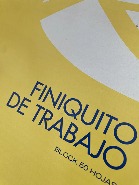 hoja finiquito de trabajo