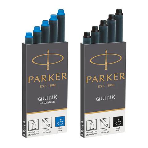Pack 5 Cartuchos de Tinta para Pluma Quink