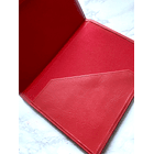 Carpeta eco cuero oficio roja  4