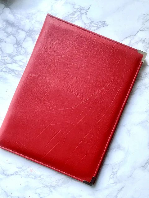 Carpeta eco cuero oficio roja 