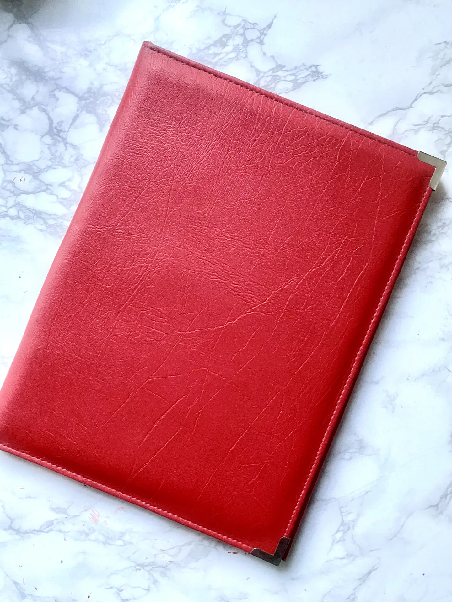 Carpeta eco cuero oficio roja  1