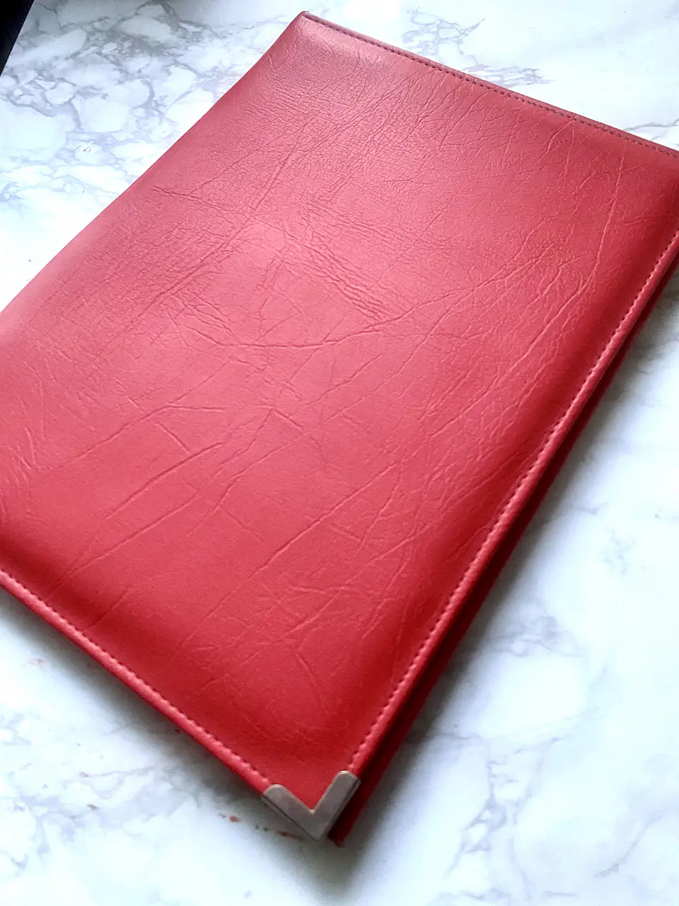 Carpeta eco cuero oficio roja  3