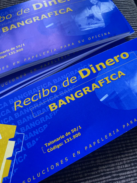recibo de dinero bangrafica 
