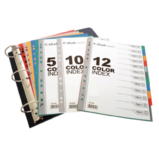 Separador plástico carta 12 separaciones  1