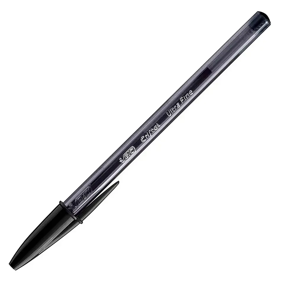 Lápiz Pasta BIC Cristal Punta Ultrafina 0.7 mm negro 2