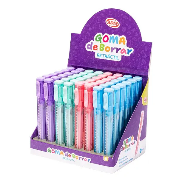 Lapiz Porta Goma De Borrar Colores Surtidos Adix 1