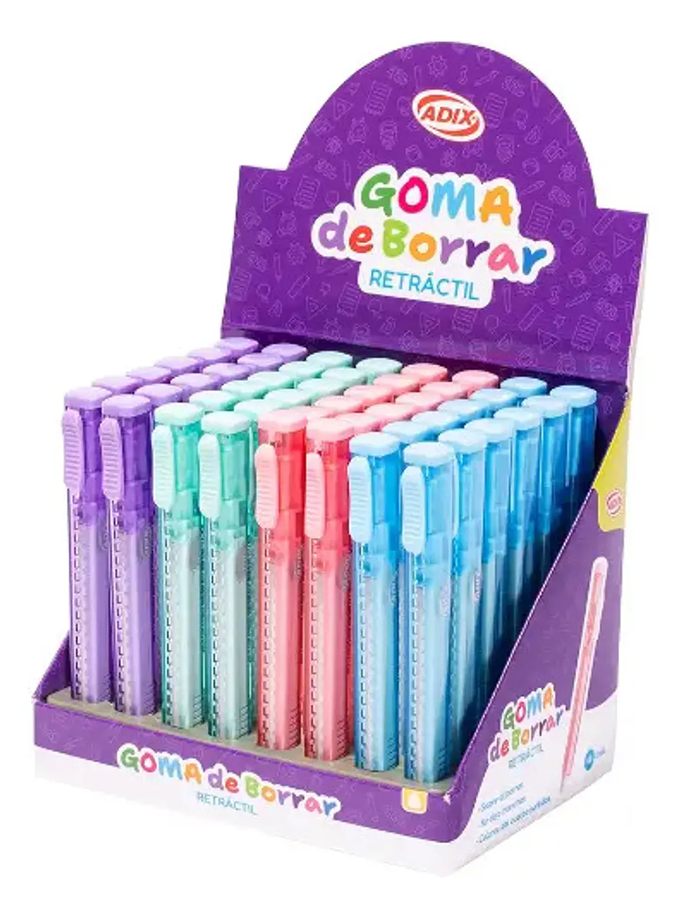 Lapiz Porta Goma De Borrar Colores Surtidos Adix 1