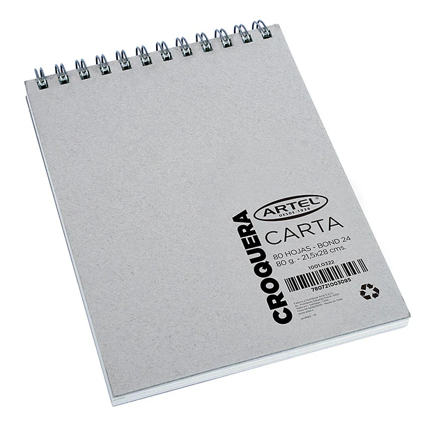 Croquera Bond Artel Carta 80 Hojas 21.5x28cm 2